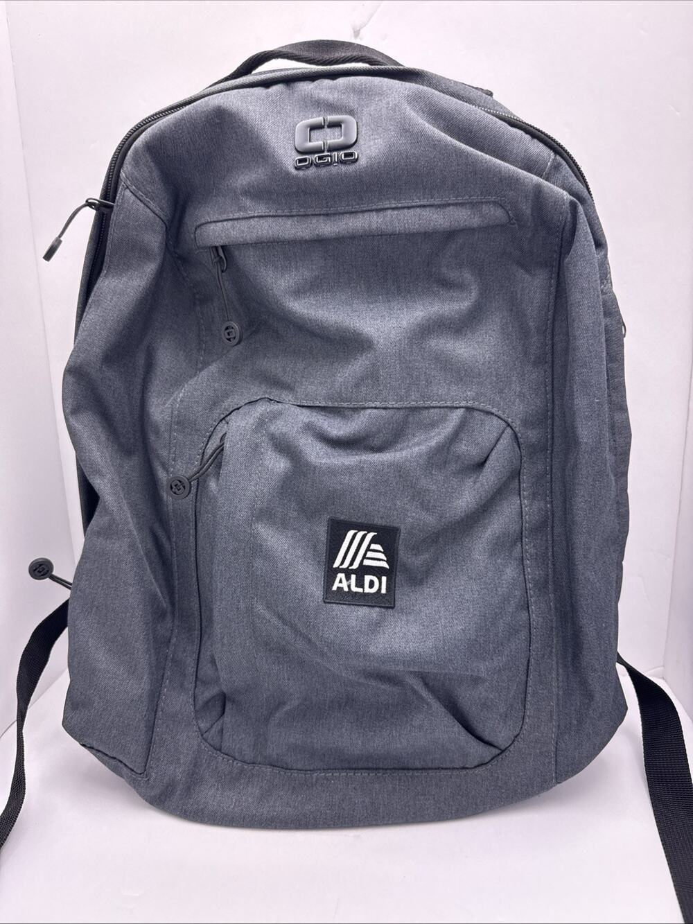 OGIO ALDI Gray Backpack Laptop Bookbag Travel School 18x14